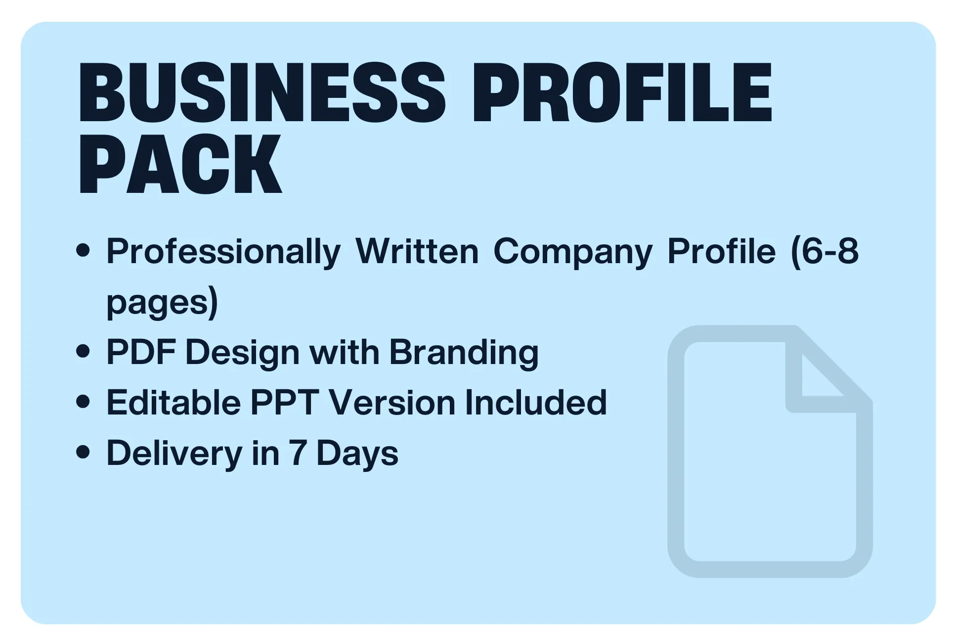 Business Profile Pack